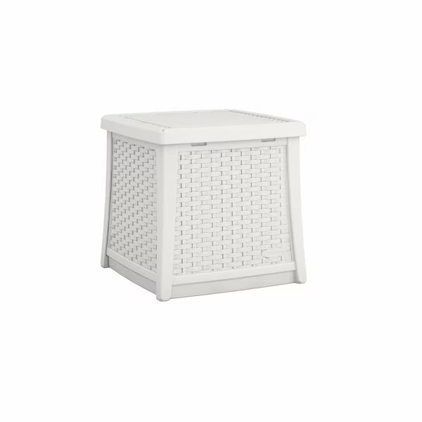 Elements Ice Cube End Table with Storage, Suncast, Mfr#: BMDB1310CB